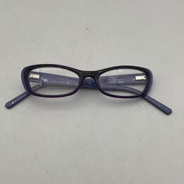 Womens Purple Black Plastic Frame Rectangular Classic Full Rim Eyeglasses alternative image