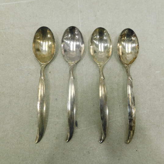1847 Rogers Bros FLAIR Silverplate Set of 7 Demitasse Spoons W/extra serving spoon image number 2