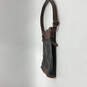 Womens Black Brown Leather Adjustable Strap Outer Zip Pockets Crossbody Bag image number 4