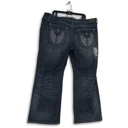 Harley-Davidson Womens Dark Blue Denim Medium Wash Straight Jeans Size 24 alternative image