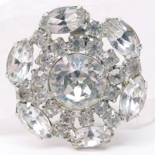 VNTG Icy Clear Rhinestone Brooch Variety 63.3g image number 3