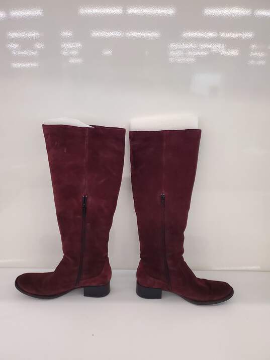 Women Born Cricket Abrielle Burgundy Vino Calf Suede Boots Size-8 image number 2