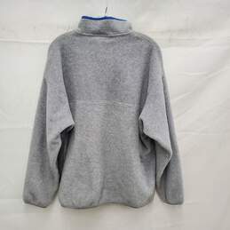Patagonia MN's Gray 100% Polyester Fleece Snap Button Pullover Size XL alternative image