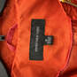 Womens Orange Long Sleeve Side Pocket Hooded Windbreaker Jacket Size Medium image number 3
