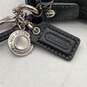 Coach Womens Black Glitter Bag Charm Turnlock Wristlet Wallet Clutch image number 6