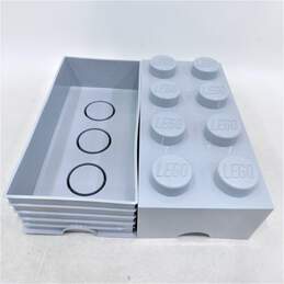 LEGO Brand 8-Stud Plastic Gray Storage Container alternative image