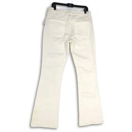 NWT Free People Womens White Denim 5-Pocket Design Flared Jeans Size 31 alternative image