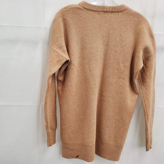 Madewell Women's Brown Cashmere High Low Sweater Size XS image number 2