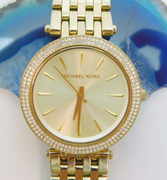 Michael Kors and Guess Gold Tone Designer Quartz Watches image number 5