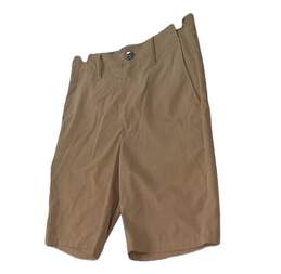 Mens Tan Flat Front Pockets Surf And Turf Hybrid Board Shorts Size 30 alternative image