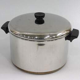 Revere Ware 8 Quart Copper Clad Stainless Steel Stock Pot With Lid alternative image