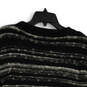 Womens Black Knitted Long Sleeve Crew Neck Pullover Sweater Size Small image number 4