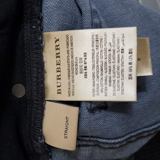 Buy the Burberry Men Gray Straight Jeans 34