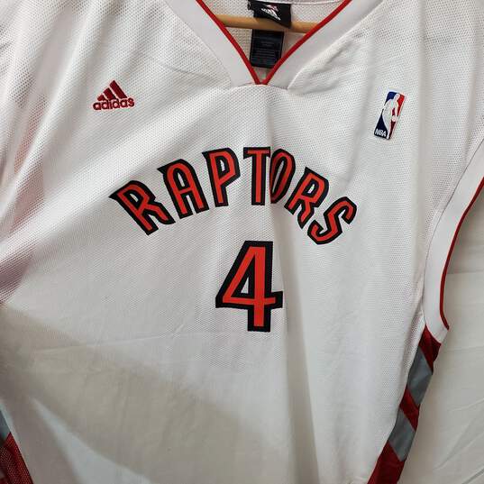 Adidas NBA Raptors White Basketball Jersey #4 Bosh Size 2XL image number 3