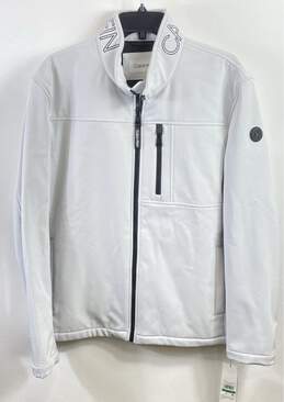 Calvin Klein Men White Softshell Jacket L
