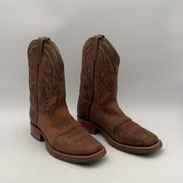 Double H Boots Mens Brown Mid-Calf Pull-On Cowboy Western Boots Size 11 alternative image