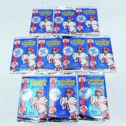 10 Factory Sealed 1991 All World CFL Football Card Packs