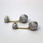 Designer J. Crew Gold-Tone Silver Thread Ball Dangle Drop Earrings image number 4