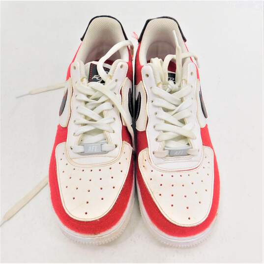 Nike Air Force 1/1 White Varsity Red Men's Shoe Size 6 image number 1