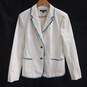 Brooks Brothers "346" Women's White Cotton Classic Fit Blazer Size 16 image number 1