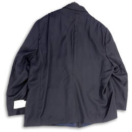 NWT Mens Black Long Sleeve Notch Lapel Pockets Three Button Blazer Size 60R alternative image