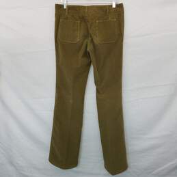 Prada Beige Cotton Corduroy Straight Leg Pant Wm Size 44 AUTHENTICATED alternative image