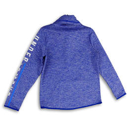Womens Blue Space Dye Turtleneck Thumb Hole Pullover Sweatshirt Size M alternative image