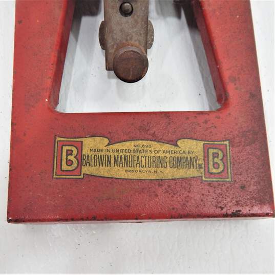 Vintage Baldwin Big Bertha Toy Cannon Model 890 Tin Litho image number 8