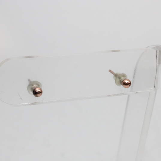 Assortment of 5 Vermeil & Rose Gold Plated Stud Earrings - 3.2g image number 5