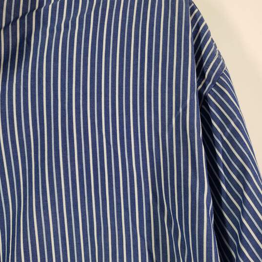 Mens Striped Regular Fit Long Sleeve Collared Dress Shirt Size X-Large image number 3