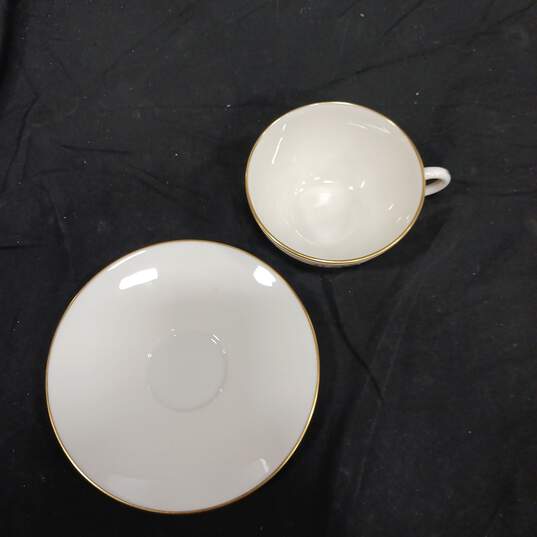 Vintage Lenox Cream Colored Ceramic Cup & Saucer image number 2
