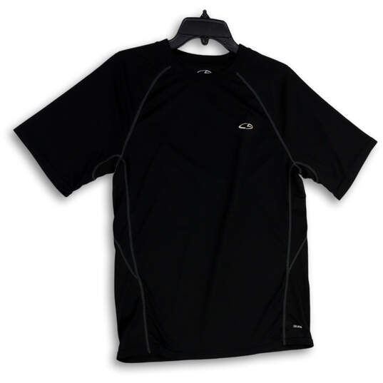 Mens Black Short Sleeve Crew Neck Activewear Pullover T-Shirt Size Medium image number 1