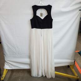 Asos Black & White Embellished Long Evening Dress WM Size 14 NWT