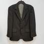 Mens Gray Wool Single Breasted Long Sleeve Blazer Jacket Size 39S image number 2