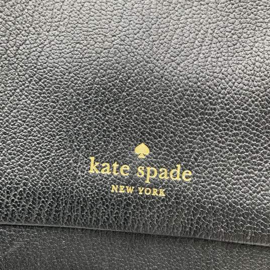 Kate Spade New York Womens Black Leather Adjustable Strap Crossbody Bag Purse image number 5