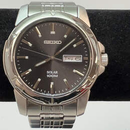 Designer Seiko V158-0AD0 Silver-Tone Stainless Steel Analog Wristwatch