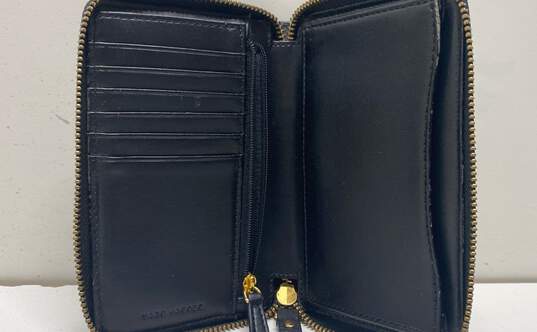Marc By Marc Jacobs Black Leather Zip Around Card Wallet image number 4