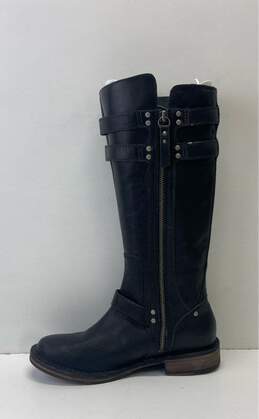 UGG Gillespie Black Leather Buckle Zip Moto Boots Shoes Size 6 B alternative image
