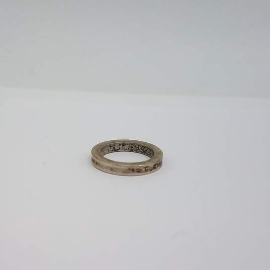 Authentic Tiffany & Co. Sterling Silver 1837 Band Sz 1 3/4 Ring w/COA 2.9g image number 7