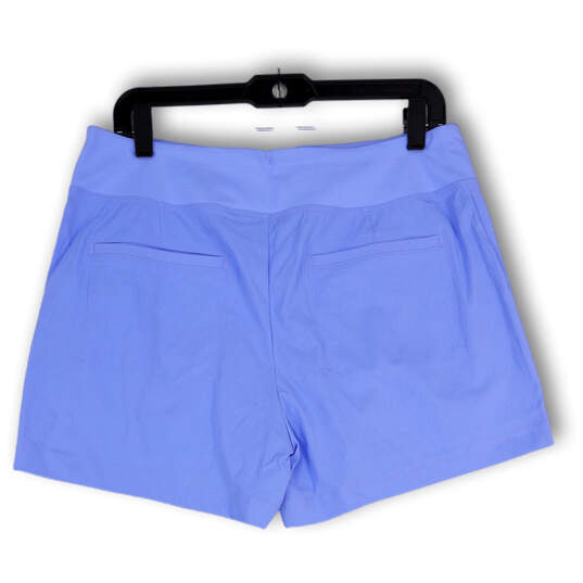 NWT Womens Blue Elastic Waist Pockets Trekkie North Athletic Shorts Size 12 image number 2