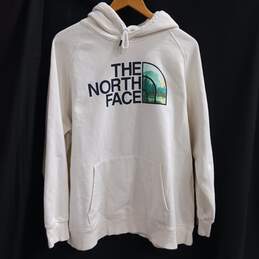 The North Face Women's Logo White Cotton Blend Pullover Hoodie Size XXL