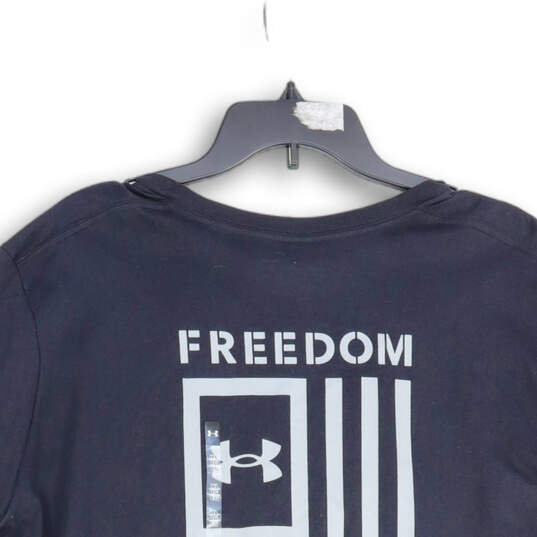 NWT Mens Black Freedom Crew Neck Short Sleeve Pullover T-Shirt Size XL image number 4