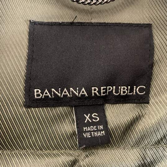 Women's Olive Banana Republic Anorak Coat, Sz. XS image number 3