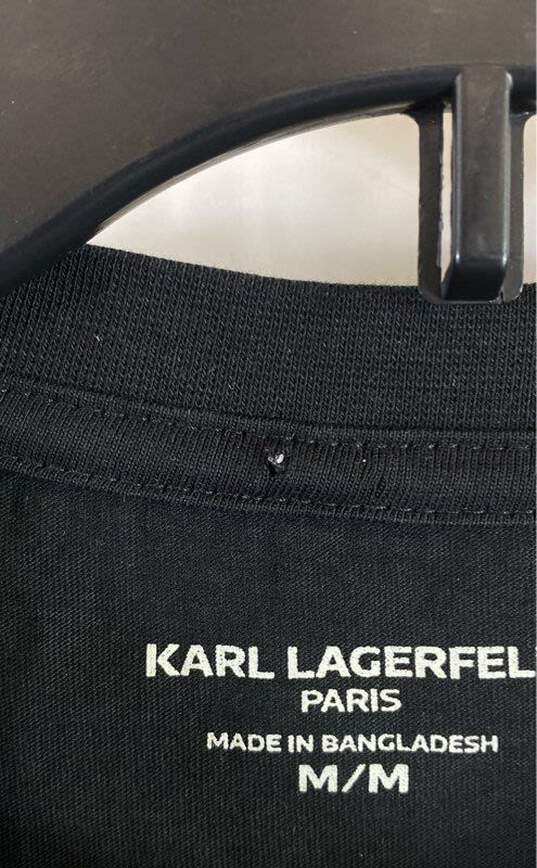 Buy the Karl Lagerfeld Men Black Graffiti Logo T Shirt M | GoodwillFinds