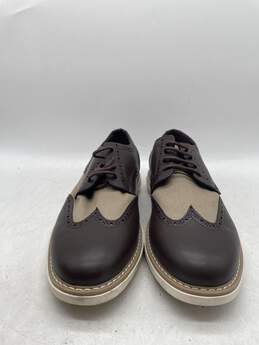 Mens Brown Leather Wingtip Lace Up Oxford Dress Shoes Size 9 W-0488822-V alternative image