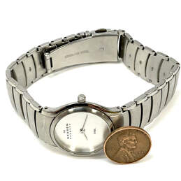 Designer Skagen Denmark Silver-Tone Stainless Steel Round Analog Wristwatch alternative image