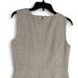 NWT Womens Gray Sleeveless V-Neck Back Zip Knee Length Sheath Dress Size 6 image number 4