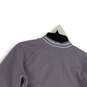 Womens Gray Raglan Sleeve Pockets Regular Fit Full-Zip Bomber Jacket Sz XS image number 4