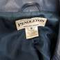 Pendleton Long Sleeve Blue Leather Jacket Adult Size M image number 3