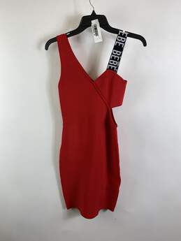 BEBE Women Red Body Con Sleeveless Mini Dress XS NWT